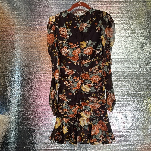 Veronica Beard Hedera Ruched Floral Print Silk. Size 00 - Picture 4 of 7